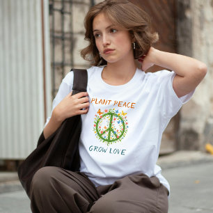 Pflanze Frieden Tri-Blend Shirt
