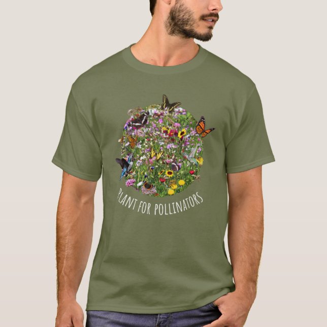 Pflanze für den T - Shirt von Bestäubern (Vorderseite)