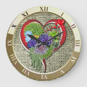 Pflanze für kulinarische Genießer Große Wanduhr