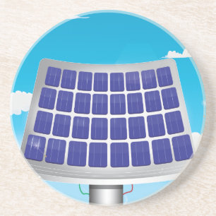 Pflanze für solaren Power Sandstein Untersetzer