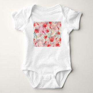 Pflanze für Wasserfarben Blume Muster Baby Strampler