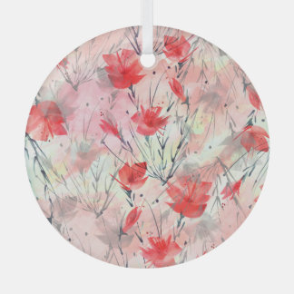 Pflanze für Wasserfarben Blume Muster Ornament Aus Glas