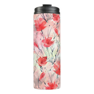 Pflanze für Wasserfarben Blume Muster Thermosbecher