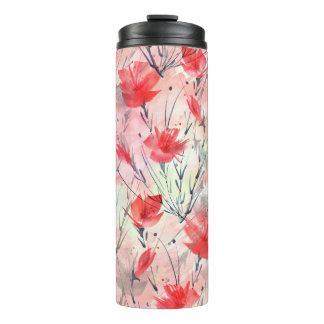 Pflanze für Wasserfarben Blume Muster Thermosbecher