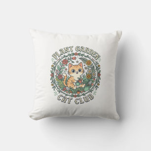 Pflanze Garten Katze Lustiges Katzenliebhaber-Desi Kissen