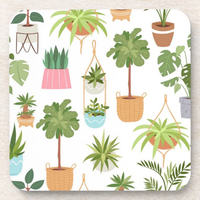 Pflanze Getränkeuntersetzer (Vorderseite)