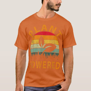 Pflanze Grafische Vegetarische Vegane Retro-Pflanz T-Shirt