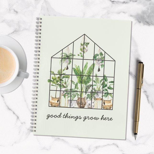 Pflanze "Green Tropical House" Notizbuch (In situ marble table)