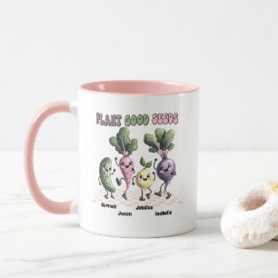 PFLANZE GUTE SAATEN Benutzerdefiniert 4 Kinder Nam Tasse