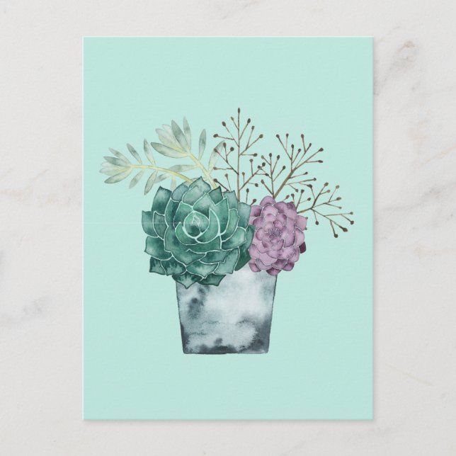 Pflanze Happy Collection | Sukkulturen Postkarte (Vorderseite)