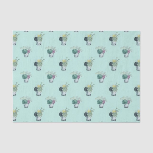 Pflanze Happy Collection | Sukkulturen Seidenpapier (Vorderseite)
