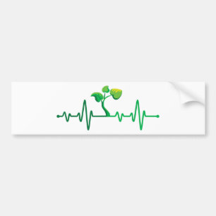 Pflanze Heartbeat - Botany Botanist Gardens Pflanz Autoaufkleber