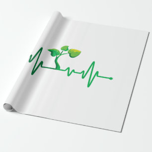 Pflanze Heartbeat - Botany Botanist Gardens Pflanz Geschenkpapier