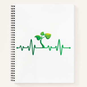 Pflanze Heartbeat - Botany Botanist Gardens Pflanz Notizbuch