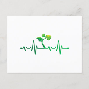 Pflanze Heartbeat - Botany Botanist Gardens Pflanz Postkarte