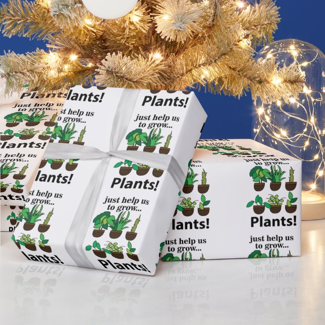 Pflanze helfen uns einfach, Pflanze zu wachsen Geschenkpapier (Feiertage)