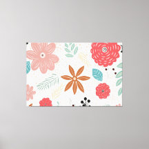 Pflanze Hintergrundmuster Stretched Canvas Print