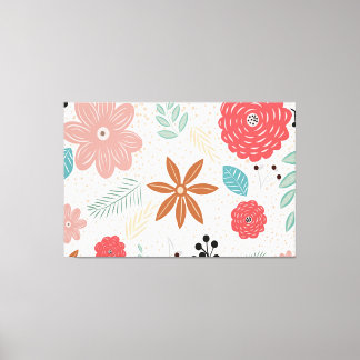 Pflanze Hintergrundmuster Stretched Canvas Print Leinwanddruck