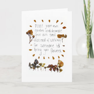 Pflanze Ihr eigener Garten Inspirational Karte