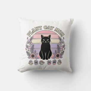 Pflanze Katze Mama Katze Pflanzen Cottagecore Vint Kissen