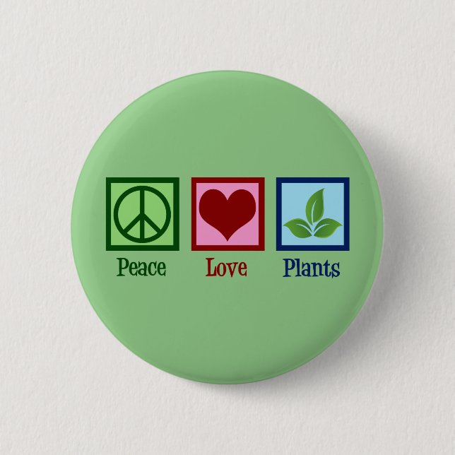 Pflanze Kinderzimmer Liebe Pflanze Niedlich Grün Button (Vorderseite)