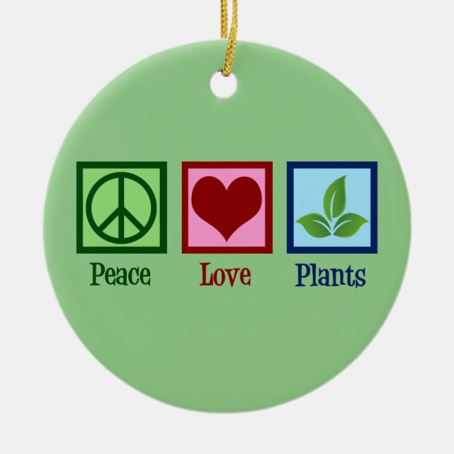 Pflanze Kinderzimmer Liebe Pflanze Niedlich Grün Keramik Ornament (Vorne)