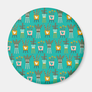 Pflanze Lady Art Magnet