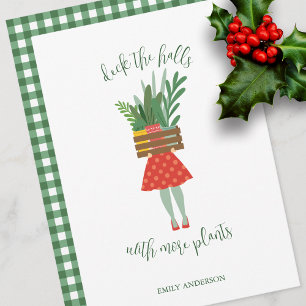 Pflanze Lady Christmas Flat Card