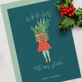 Pflanze Lady Christmas Flat Card