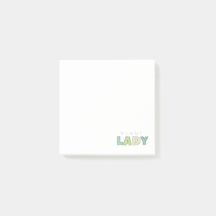 Pflanze Lady Notepad Post-it Klebezettel