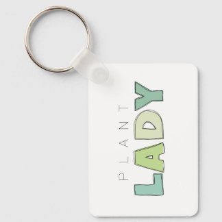 Pflanze Lady Rectangle Schlüsselanhänger