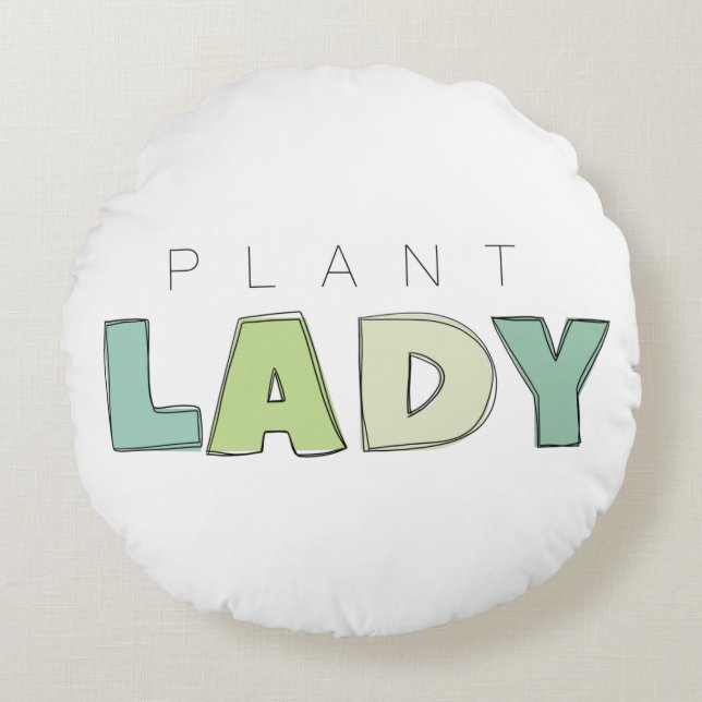 Pflanze Lady Round Pillow Rundes Kissen (Vorderseite)