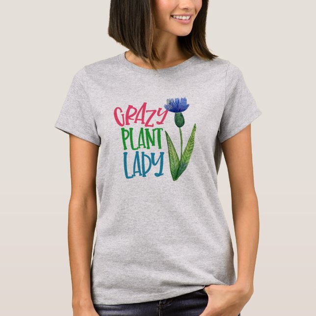 Pflanze Lady succulent tee, trendige botanische Mo T-Shirt (Vorderseite)