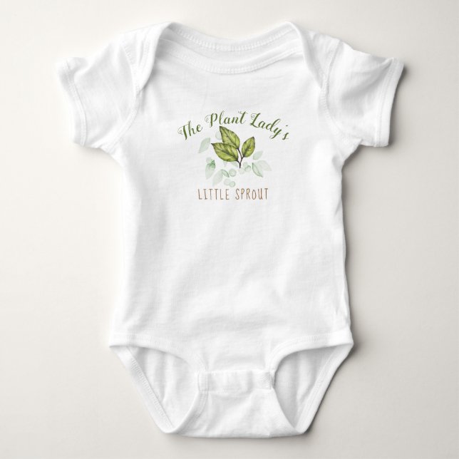 Pflanze Lady's Little Sprout Baby Bodysuit Baby Strampler (Vorderseite)