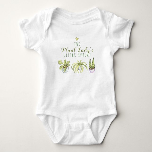 Pflanze Lady's Little Sprout  Baby Strampler (Vorderseite)