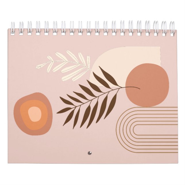 Pflanze Leaf Boho Sun Calendar in mehrfarbigen Far Kalender (Titelbild)