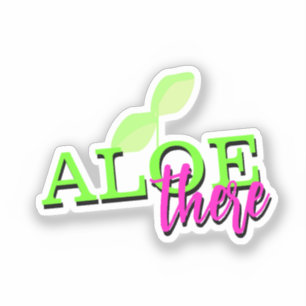 Pflanze Leaf Neon Script Sticker