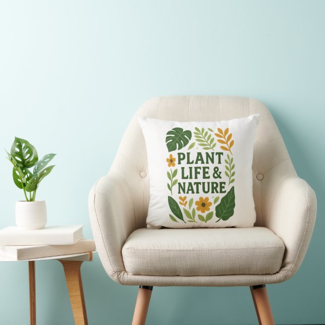 Pflanze Leben & Natur - Botanisches Design Kissen (Stuhl )