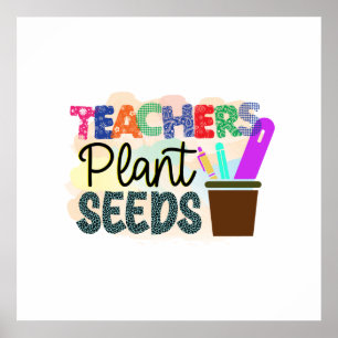 Pflanze LehrerInnen erhält Plakatgeschenk für Lehr Poster