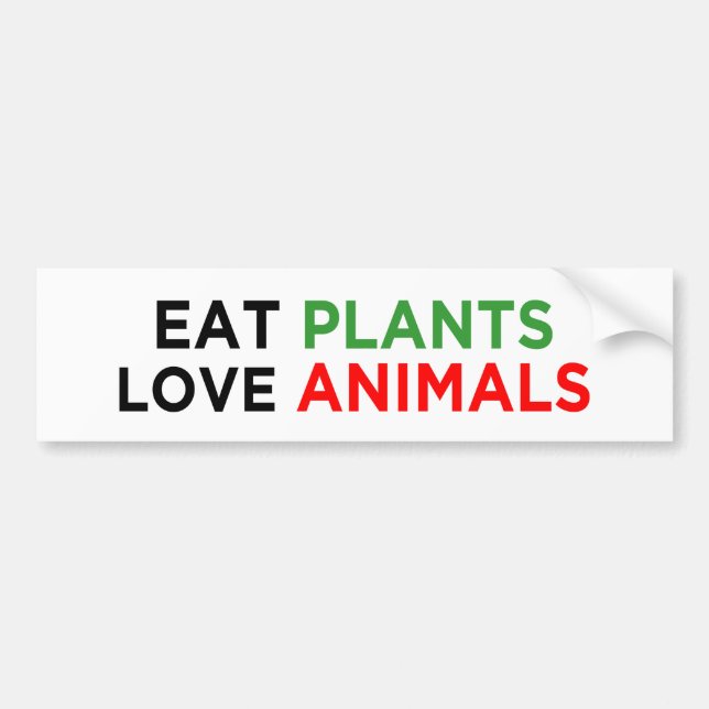 Pflanze Lieben vegan essen Autoaufkleber (Vorne)