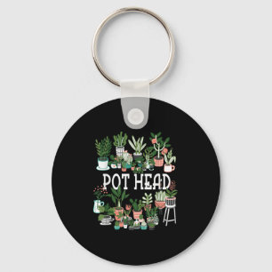 Pflanze Lover and Gardener_ Pot Head Sukkulente Ku Schlüsselanhänger