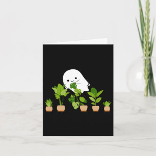 Pflanze Lover Niedliche Halloween-Ghost-Geschenk Karte
