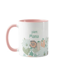 Pflanze Mama Cactus succulents personalisieren Tas
