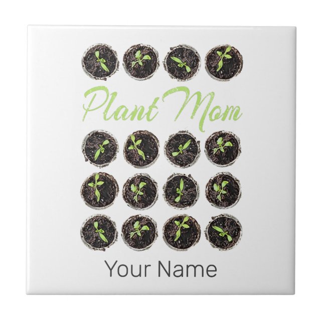 Pflanze Mama Garden Blume Hobby Gardener oder Flor Fliese (Vorderseite)