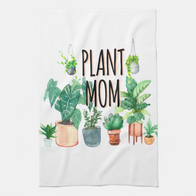 Pflanze Mama - Gartenbau, Planergeschenk für Mama Geschirrtuch (Vertikal)