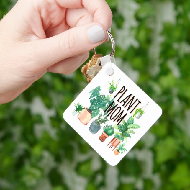 Pflanze Mama - Gartenbau, Planergeschenk für Mama Schlüsselanhänger (Hand)
