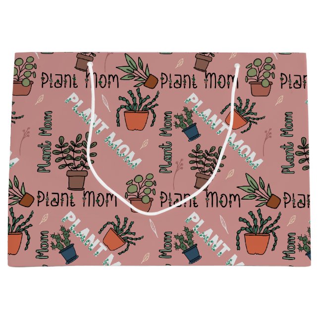 Pflanze Mama Geschenktasche Große Geschenktüte (Vorderseite)