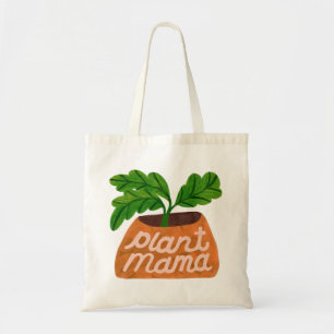 Pflanze Mama - Illustrierte Potted Pflanze Geschen Tragetasche