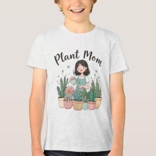 Pflanze Mama Kinder Tri-Blend Shirt
