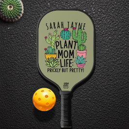 Pflanze Mama Leben prickly, aber Hübsch Kaktus Pickleball Schläger